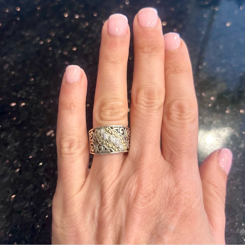 Effy sterling silver & 18k gold ring - Picture 3 of 6